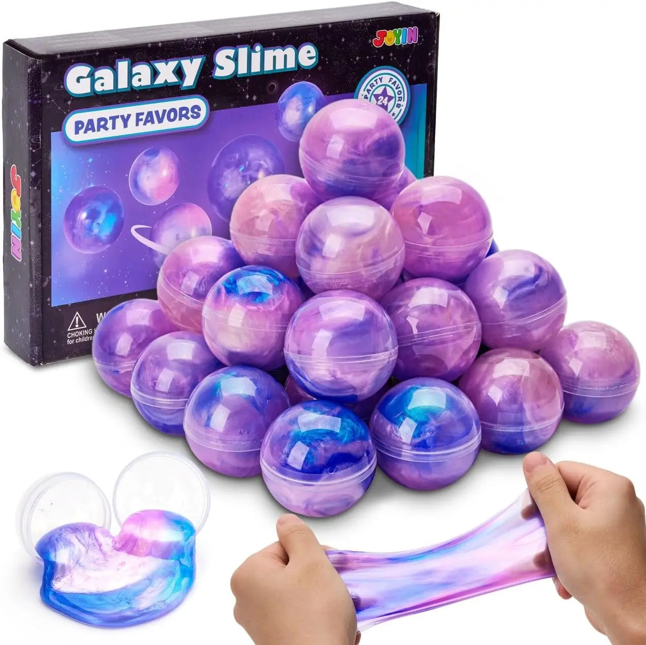 Joyfy 24 Pcs Multicolor Slime Balls Galaxy Putty Party Favors