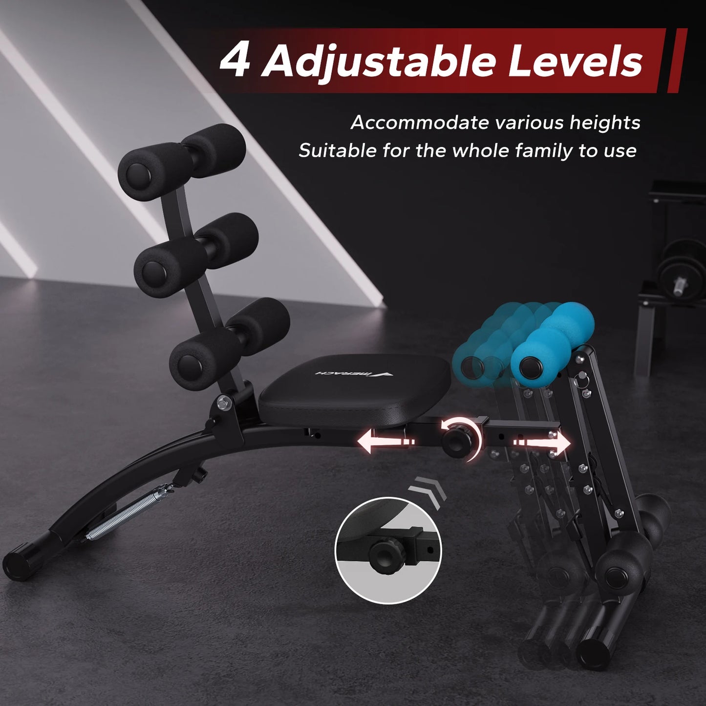 MERACH Ab Machine Multi Functional Adjustable Trainer Bench
