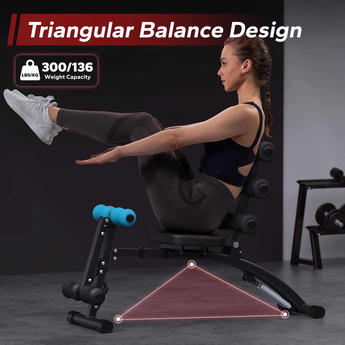 MERACH Ab Machine Multi Functional Adjustable Trainer Bench
