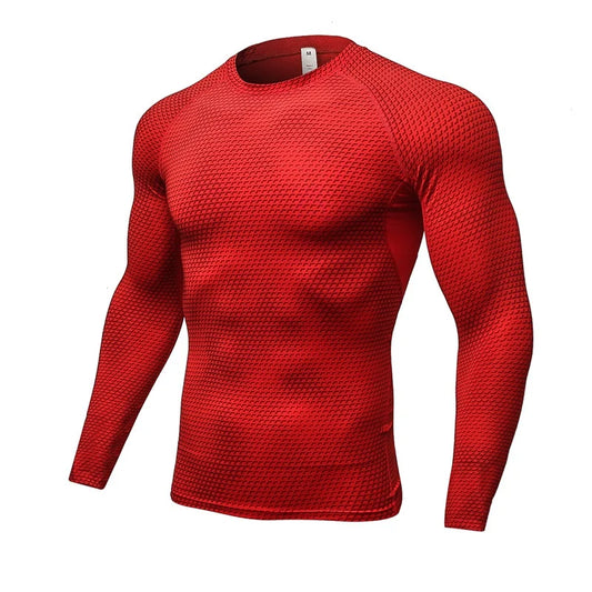 NONECN Mens Fitness Running Long Sleeve Training Shirt