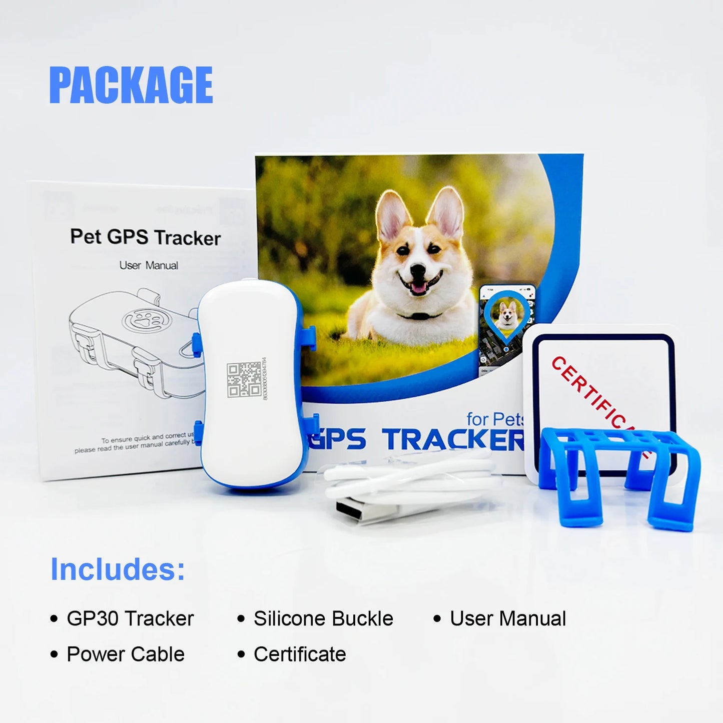 WANWAYTECH GPS Pet Tracker Real Time Tracking For Dogs Cats