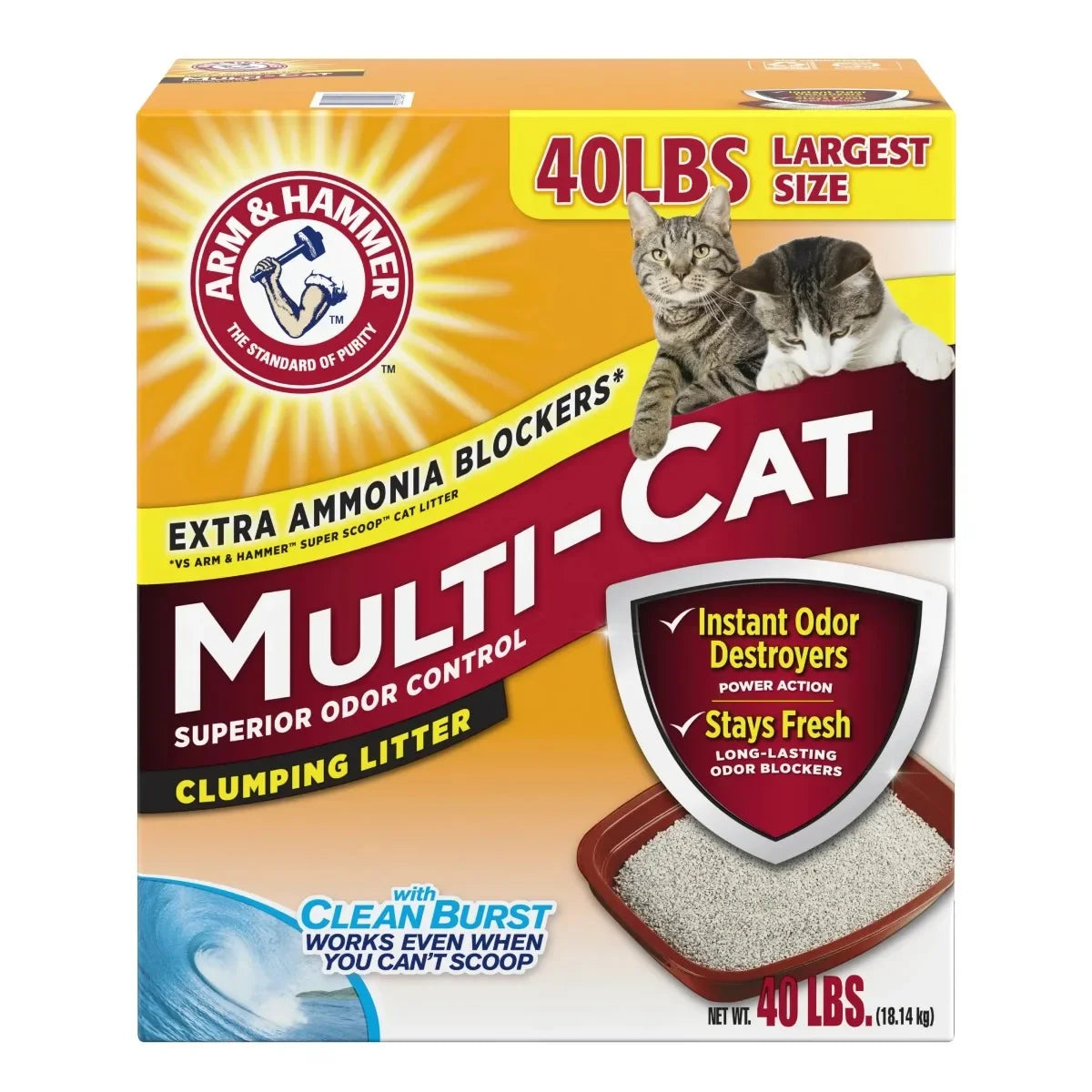 Superior Odor Control Cat Litter Multi Cat Clumping Clean Scent