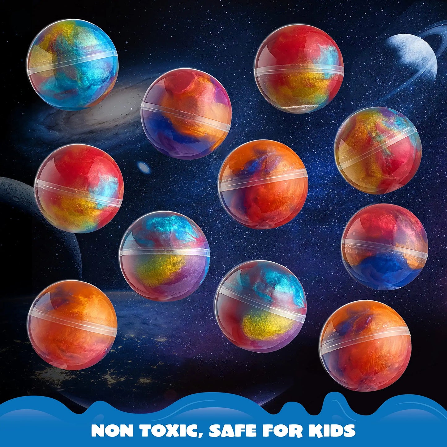 Joyfy 24 Pcs Multicolor Slime Balls Galaxy Putty Party Favors