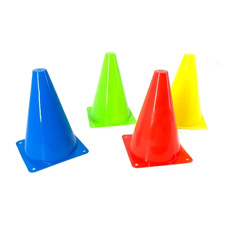 5pcs18CM Sign Bucket 6Inch Barrier Football Road Flat Training Cone Roller Pile Springback Marking Cup Symbol Sports Accessories