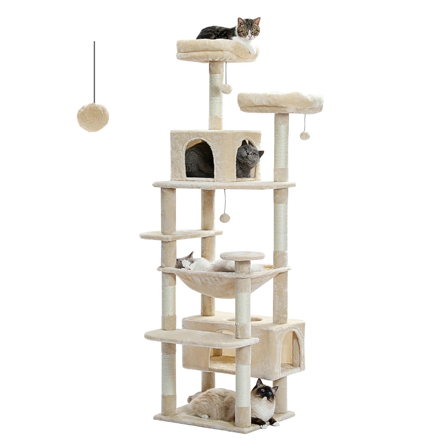 PAWZ Road Large Cat Tree Tower For Indoor Cats Sisal