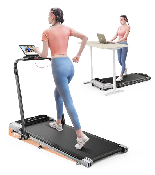 Toputure 2 In 1 Treadmill Foldable Incline With Data Memory