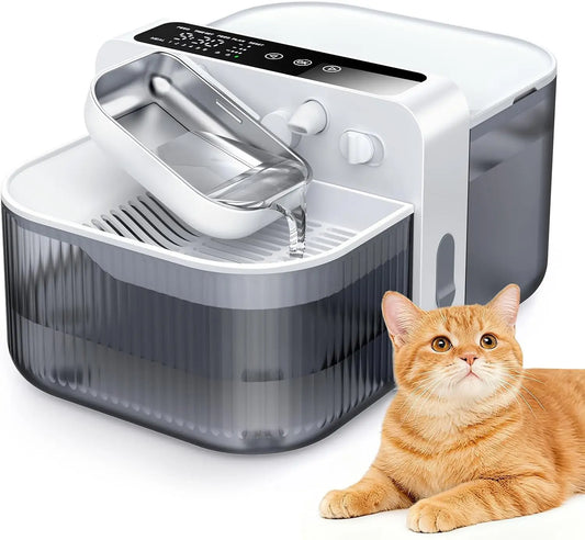 3.5L Wireless Pet Water Fountain, No Filters Needed, 180-Day Battery, Custom Flow & Schedule for Cats and Dogs