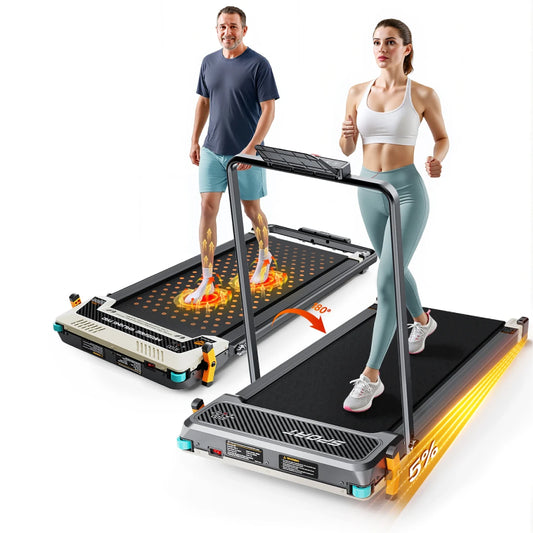 AKLUER Walking Pad Treadmill 2.5HP With LCD Display 2In1