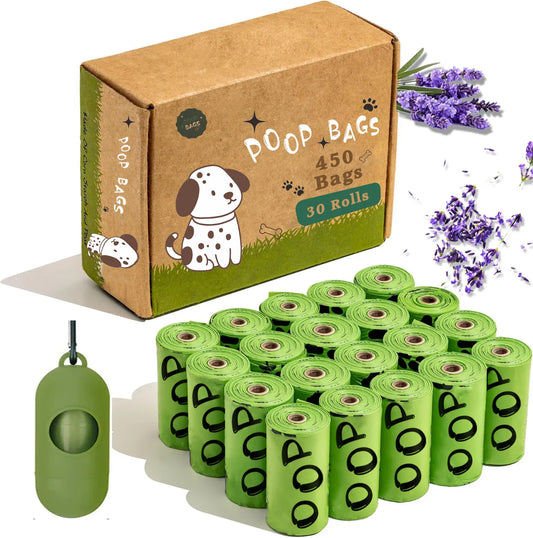 EPI Biodegradable Lavender Scented Dog Poop Bags With Dispenser