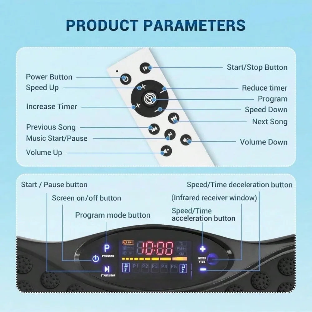 KYJG Full Body Vibration Machine With Resistance Bands Remote