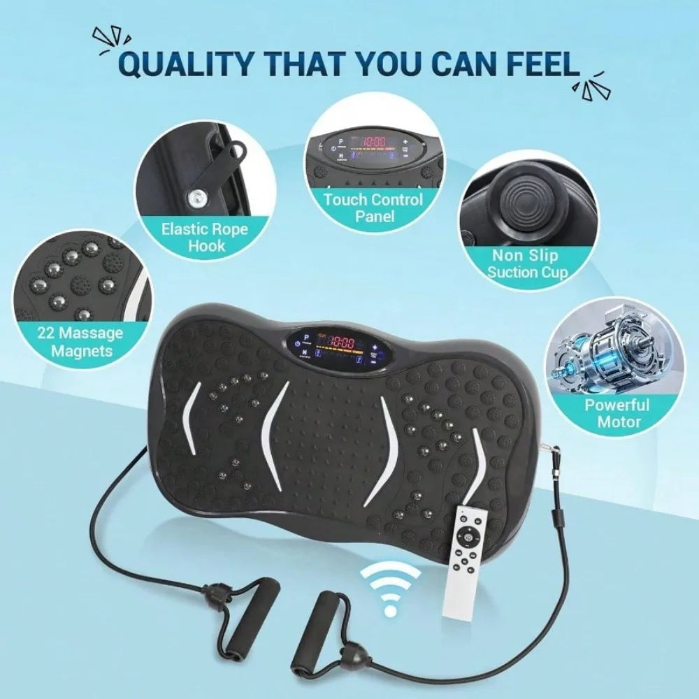 KYJG Full Body Vibration Machine With Resistance Bands Remote
