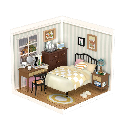 Robotime Rolife Diy 3D Puzzle House Kit Miniature Bedroom