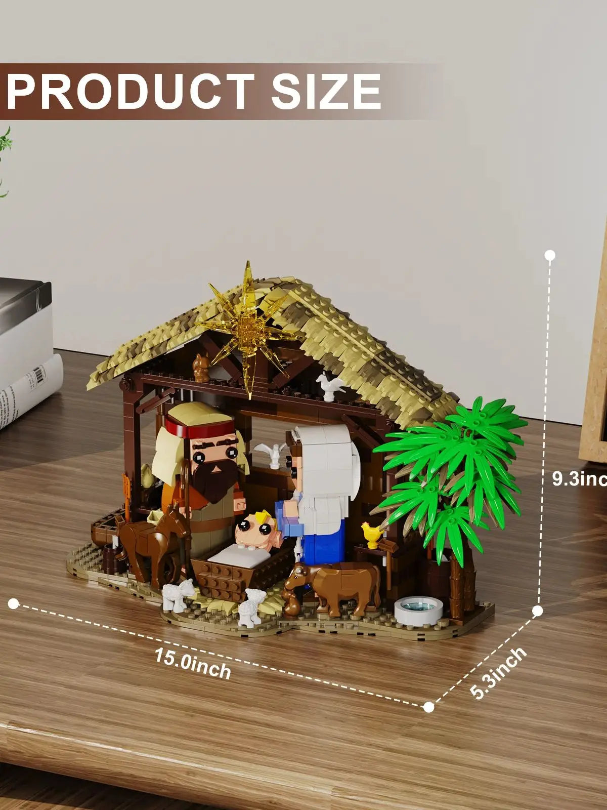 Nativity Building Block Set With Jesus Figures Christmas Toys 1000 Pieces
