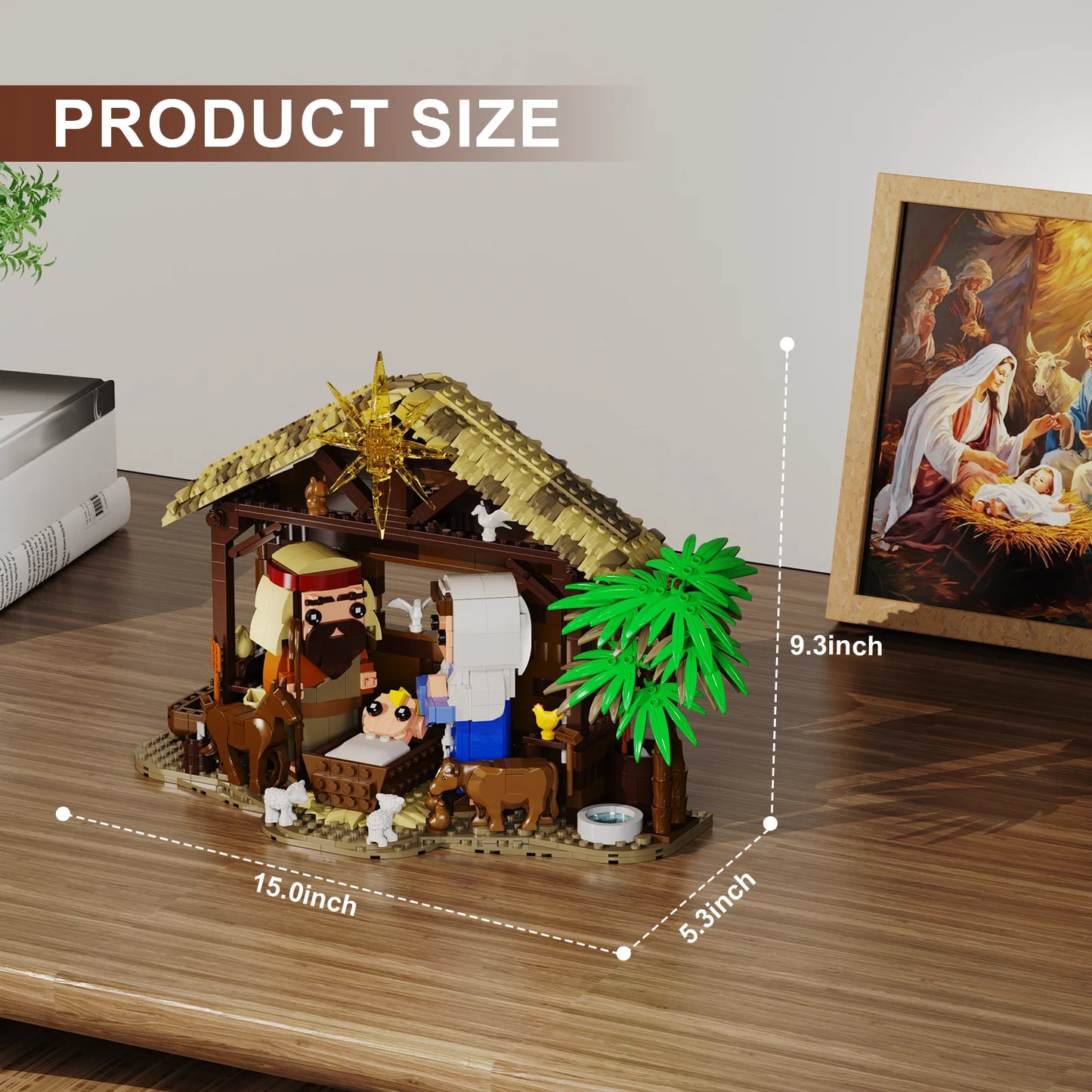 Nativity Building Block Set With Jesus Figures Christmas Toys 1000 Pieces