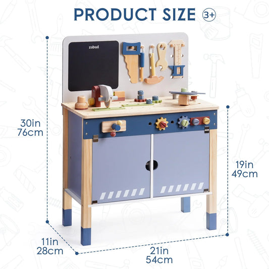 Robotime Robud Wooden Toy Workbench Creative Building Set