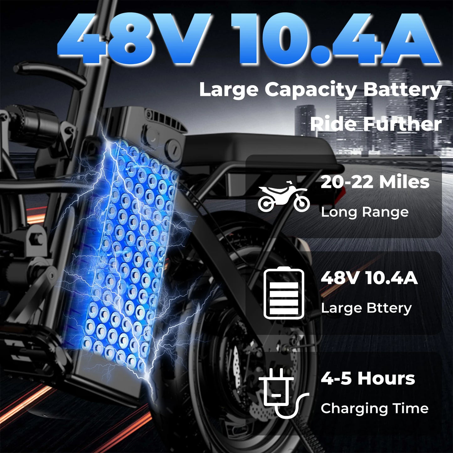 LELEKUAI 500W Folding Adult Electric Bike With Removable Battery